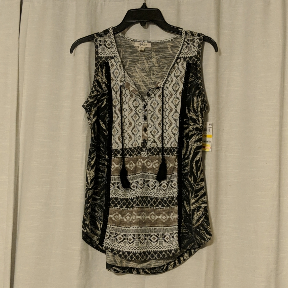 Style & Co. Island Getaway Tank Petite Medium
